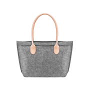Elegancka torba z filcu z uchwytami ze skóry