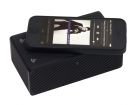 Głośnik BOOSTER membrany po 2 stronach dla lepszej jakości dźwięku, gumowana powierzchnia na telefon komórkowy lub smartphone´a z ikonami głośników, po prostu połóż go na  głośniku, a muzyka zacznie grać, kable AUX (ok. 50cm długości) do podłączenia do ko