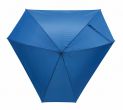 Parasol z włókna szklanego &quot;Triangle&quot; laska i szyny z włókna szklanego, kolce z tworzywa sztucznego, pokryty gumą czarny uchwyt, poszycie polyester-pongee 190T, 3 szerokie i 3 wąskie kliny, pasek spinający na rzep.