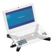 Podstawka chłodząca do laptopa "Freeze" , wyposażona w 2 wiatraczki odprowadzające ciepło i chroniące komputer przez przegrzaniem, podłączana przez USB, kabel o dł. 50 cm, dodatkowy port USB, składana i pakowana w piankowy pokrowiec.