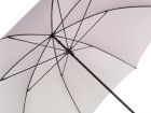 Olbrzymi parasol typu golf "Concierge" bardzo duża średnica - 180cm, na ok. 7 osób, laska i szyny z włókna szklanego, z zaworem bezpieczeństwa, plastikowe kolce, uchwyt pokryty gumową powłoką, poszycie i pokrowiec poliester pongee, zapięcie na r
