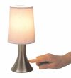 Lampa "Touch Me" z panelem dotykowym i 3-stopniową regulacją jasności światła, biały klosz, zasilanie 230V.