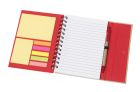 Notes "Magny" z blokiem w linie do pisania, 2 samoprzylepnymi naklejkami, 5 kolorami samoprzylepnych pasków, zawiera długopis, magnetyczne zamknięcie, z możliwością utylizacji.