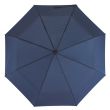 Automatyczny, wiatroodporny, kieszonkowy parasol "Bora" trzyczęściowy, metalowy trzon, szkielet z aluminium, plastiku i włókna szklanego, metalowe końcówki, rączka z gumową powłoką, poliestrowe poszycie ze specjalną wodoodporną powłoką, zapinany