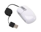 Mini mysz USB INPUT biały/sreb
