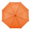 Parasol automatyczny typu golf "Subway" z czarną metalową laską, szynami i kolcami,  czarny, zaokrąglowny uchwyt z EVA z przyciskiem w kolorze srebrnym, poszycie: poliester-pongee ze specjalną wodoodporną powłoką, pasek spinający na rzep.
