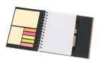 Notes "Magny" z blokiem w linie do pisania, 2 samoprzylepnymi naklejkami, 5 kolorami samoprzylepnych pasków, zawiera długopis, magnetyczne zamknięcie, z możliwością utylizacji.