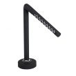 Lampa na biurko ILLUMINATION : indywidualnie regulowane ramię obrotowe z 25 diodami LED, płynna regulacja ściemniania, włączanie/ wyłączanie przez dotyknięcie podstawy, zasilanie 230V i kablem USB (długość ok. 182 cm), powierzchnia gumowana.