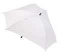 Parasol z włókna szklanego "Triangle" laska i szyny z włókna szklanego, kolce z tworzywa sztucznego, pokryty gumą czarny uchwyt, poszycie polyester-pongee 190T, 3 szerokie i 3 wąskie kliny, pasek spinający na rzep.