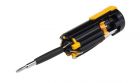 Zestaw śrubokrętów "6in1" : z 5 składanymi kluczami torx, śrubokrętem krzyżakowym i płaskim, wbudowaną latarka z 4 diodami LED, przełącznik on/ off, klip, zapakowany w pudełko.
