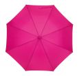Parasol automatyczny "Lambarda" z metalową laską, szynami z włókna szklanego, metalowymi kolcami, uchwytem pokrytym gumą, z wbudowanym przyciskiem, poszycie poliester pongee ze specjalną wodoodporną powłoką, zapięcie na rzep