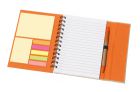 Notes "Magny" z blokiem w linie do pisania, 2 samoprzylepnymi naklejkami, 5 kolorami samoprzylepnych pasków, zawiera długopis, magnetyczne zamknięcie, z możliwością utylizacji.
