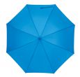 Parasol automatyczny "Lambarda" z metalową laską, szynami z włókna szklanego, metalowymi kolcami, uchwytem pokrytym gumą, z wbudowanym przyciskiem, poszycie poliester pongee ze specjalną wodoodporną powłoką, zapięcie na rzep