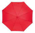 Parasol automatyczny "Lambarda" z metalową laską, szynami z włókna szklanego, metalowymi kolcami, uchwytem pokrytym gumą, z wbudowanym przyciskiem, poszycie poliester pongee ze specjalną wodoodporną powłoką, zapięcie na rzep