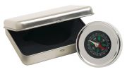 Elegancki chromowany kompas &quot;Navigation&quot; w dużej  metalowej oprawie