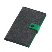 Filcowe etui na wizytówki &quot;Edition&quot; zapinane na zatrzask, posiada kieszonki na wizytówki i główną kieszeń zapinaną na zamek.