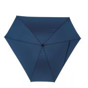 Parasol z włókna szklanego &quot;Triangle&quot; laska i szyny z włókna szklanego, kolce z tworzywa sztucznego, pokryty gumą czarny uchwyt, poszycie polyester-pongee 190T, 3 szerokie i 3 wąskie kliny, pasek spinający na rzep.