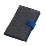 Filcowe etui na wizytówki &quot;Edition&quot; zapinane na zatrzask, posiada kieszonki na wizytówki i główną kieszeń zapinaną na zamek.