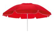 Parasol plażowy &quot;Sunflower&quot; z dwuczęściową laską, metalowymi szynami, plastikowymi kolcami, poliestrowym poszyciem, pakowany w przezroczystą torbę z PVC