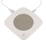 Podgrzewacz do kubka na USB &quot;Heat it&quot; płyta grzewcza ze stali nierdzewnej, 3 porty, wersja 2.0, przycisk ON / OFF, czerwone światło i kabel USB (długość ok. 100cm) w zestawie.