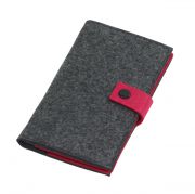Filcowe etui na wizytówki &quot;Edition&quot; zapinane na zatrzask, posiada kieszonki na wizytówki i główną kieszeń zapinaną na zamek.