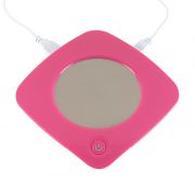 Podgrzewacz do kubka na USB &quot;Heat it&quot; płyta grzewcza ze stali nierdzewnej, 3 porty, wersja 2.0, przycisk ON / OFF, czerwone światło i kabel USB (długość ok. 100cm) w zestawie.