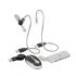 Zestaw USB GEAR TRAVEL GEAR : 4-portowy HUB, mini mysz optyczna, wentylator lampki LED na elastycznych ramionach, pakowany w etui z płytką na reklamę.