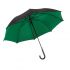 Parasol automatyczny  "Doubly" z metalową laską, plastikowymi kolcami i uchwytem, dwuwarstwowym poszyciem z poliestru  w dwóch kolorach, zapięciem na rzep.