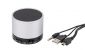 Głośnik bluetooth "Freedom" z bluetooth 3.0, slot na karty MicroSD, z kablem do ładowania przez USB, mini USB i liniowe połączenie (porty USB i jack 3,5 mm), odtwarza strumień audio (MP3) ze źródła, z głośnika telefonu, wbudowany akumulator, cza