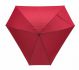 Parasol z włókna szklanego "Triangle" laska i szyny z włókna szklanego, kolce z tworzywa sztucznego, pokryty gumą czarny uchwyt, poszycie polyester-pongee 190T, 3 szerokie i 3 wąskie kliny, pasek spinający na rzep.