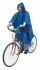 Rowerowe poncho z kapturem , niebieskie