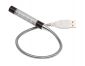 Latarka  USB  "Flexi" z 5 białymi diodami LED, złączem USB i elastyczną szyjką, pakowane w ozdobne pudełko.