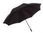 Olbrzymi parasol typu golf "Concierge" bardzo duża średnica - 180cm, na ok. 7 osób, laska i szyny z włókna szklanego, z zaworem bezpieczeństwa, plastikowe kolce, uchwyt pokryty gumową powłoką, poszycie i pokrowiec poliester pongee, zapięcie na r
