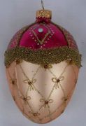 Bombka jajo faberge, wysokość 130 mm, średnica 80 mm
