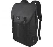 Flapover Drawstring Laptop Backpack