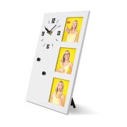 Zegar na biurko, 3 ramki foto