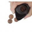 Portfel z kieszenią na banknoty i przezroczystą kieszenią na kartę kredytową