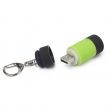 Brelok do kluczy z kieszonkową lampką 1 LED z delikatnym w dotyku, kolorowym korpusem, posiada łącze USB do ładowania
