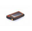 Ładowarka słoneczna wodoszczelna, akumulator litowy 750mAh z wyjściem 5V/ max.500mA do ładowania telefonu komórkowego lub odtwarzacza MP3, 6 wtyczek do telefonów, kabel wejściowy USB, kabel wyjściowy, dioda LED