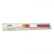 Linijka 30 cm / 12 cali z 2 ołówkami