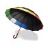 Parasol 16 paneli, drewniany trzon i rączka, metalowa rama, automatyczne otwieranie