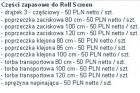 Części zapasowe do Roll screen